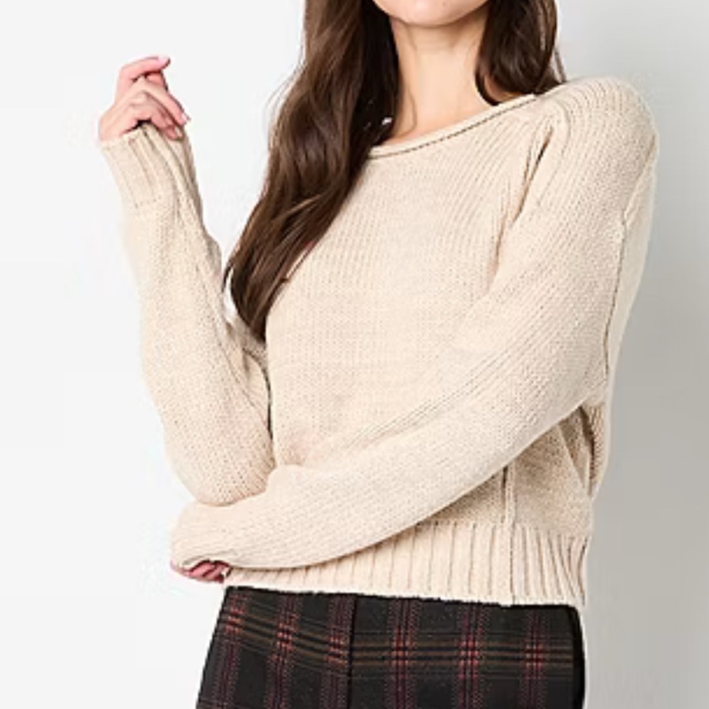 Worthington Mock Neck Long Sleeve Sweater(B 40”L22”)